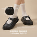 Carefully selected 2026 spring new korean rhinestone casual chunky sole canvas shoes mary jane flats versatile athletic sneakers