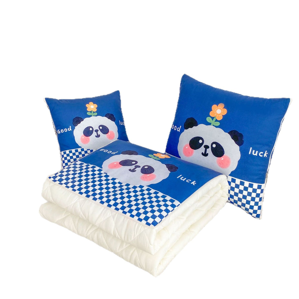 Cartoon plush blanket pillow 2-in-1: cushion, pillow, blanket, air conditioning quilt, car nap pillow, plush blanket