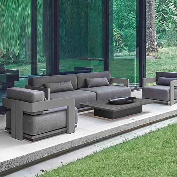 Outdoor aluminum alloy sofa courtyard villa garden landscape open-air waterproof and sunscreen leisure exterior sofa seat