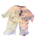 Warm and blooming girls' home wear set:  new sweet & cute floral lace long-sleeve outfit - trendy wholesale