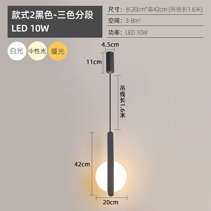 Chandelier bedside indoor bedroom lights ins Internet celebrities Nordic simple creative small personality restaurant bar lighting