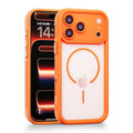 Suitable for iphone17prom mobile phone case 16 two-in-one magnetic suction apple 15 electroplated button pc cooling mobile phone case