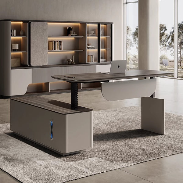 Electric lifting desk boss table intelligent dual motor simple modern light luxury advanced sense office computer desk