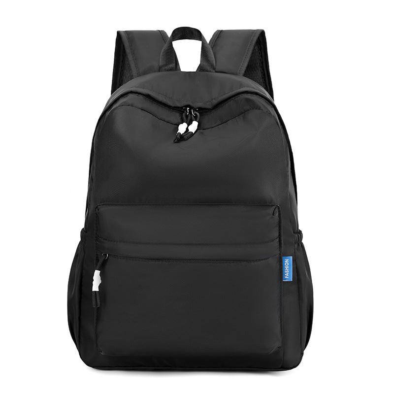 Customized simple student schoolbag solid color lightweight Mori travel backpack Korean version versatile men's and women's computer backpack