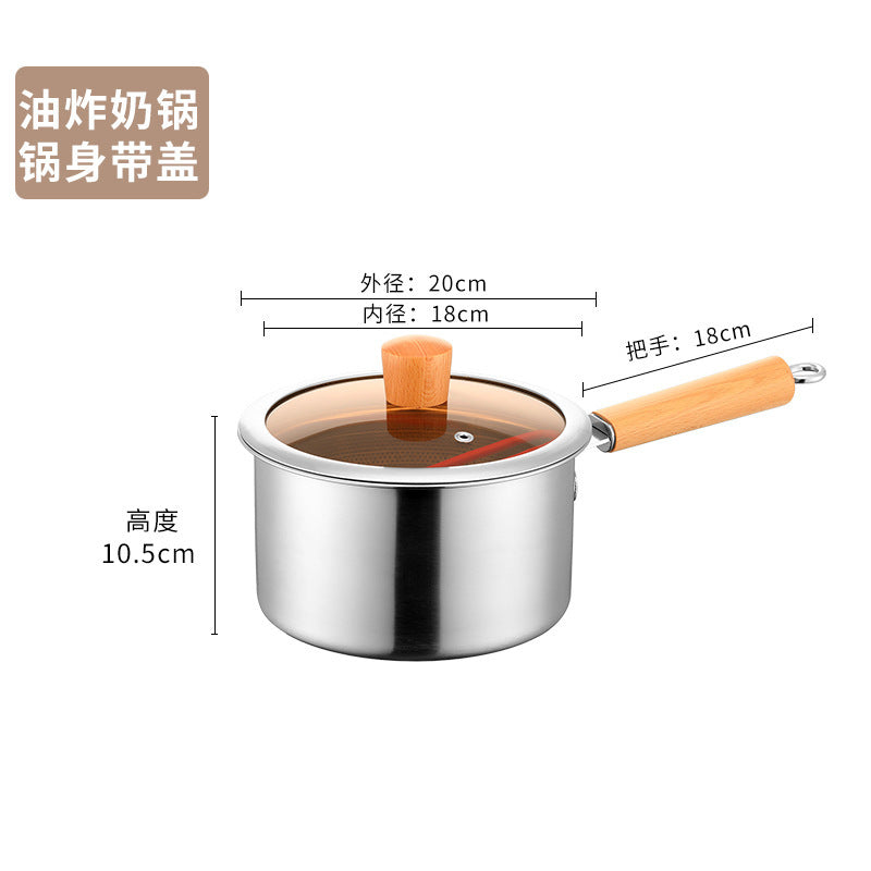 304 stainless steel mini for home fuel-saving multifunctional fryer for frying large-capacity tempura and cooking noodles to filter residue and supplementary food