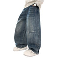 Boys' spring/autumn denim jeans -  new style casual pants for boys, loose fit, middle to big kids, scimitar cut