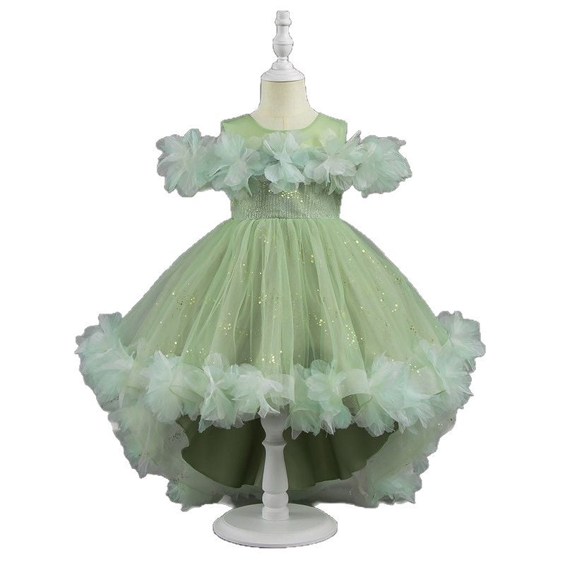 Kids princess dress baby girl first birthday dress summer dress flower girl wedding dress dress  clothing supply tutu skirt