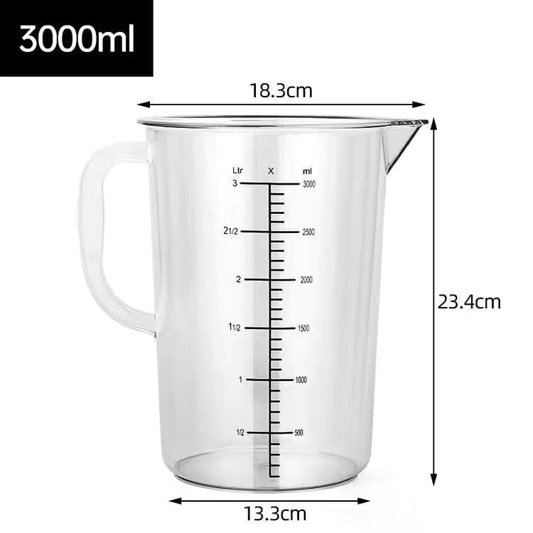 New acrylic printed scale plastic measuring cup double scale pc measuring water kettle thickened high temperature resistant milk tea shop utensils