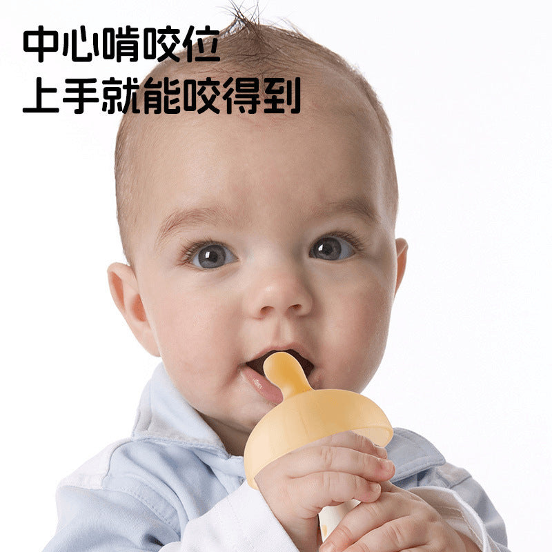 Small mushroom teether, infant molar stick, soothing oral desire period chewing toy, baby anti-eating hand bite, bite-resistant bite