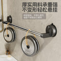 Suction cup stainless steel towel bar bathroom wall hanging storage rack punch-free bathroom single pole towel bath towel storage rack