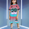 wholesale girls' short-sleeve and shorts sets, fashionable spring, summer, and autumn outfits for girls