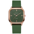 New silicone strap fashion rose gold watch for women, student style, middle and high school students, square quartz men's watch - wholesale
