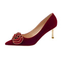 Xiuhe wedding shoes for women chinoiserie bridal shoes 2023 summernew arrivalniche style red wedding high heels