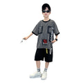 Boys' summer outfit set: new  styles for mid-to-large children - lightweight, sporty, cool, and trendy summer wear