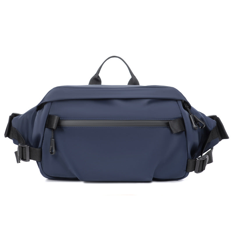New men's fanny pack Korean version functional breast bag simple fashion shoulder bag sports fanny pack large capacity satchel men's