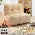 Vacuum compressed sofa casual modern lazy fabric sofa sponge single sofa cream casual living room casual