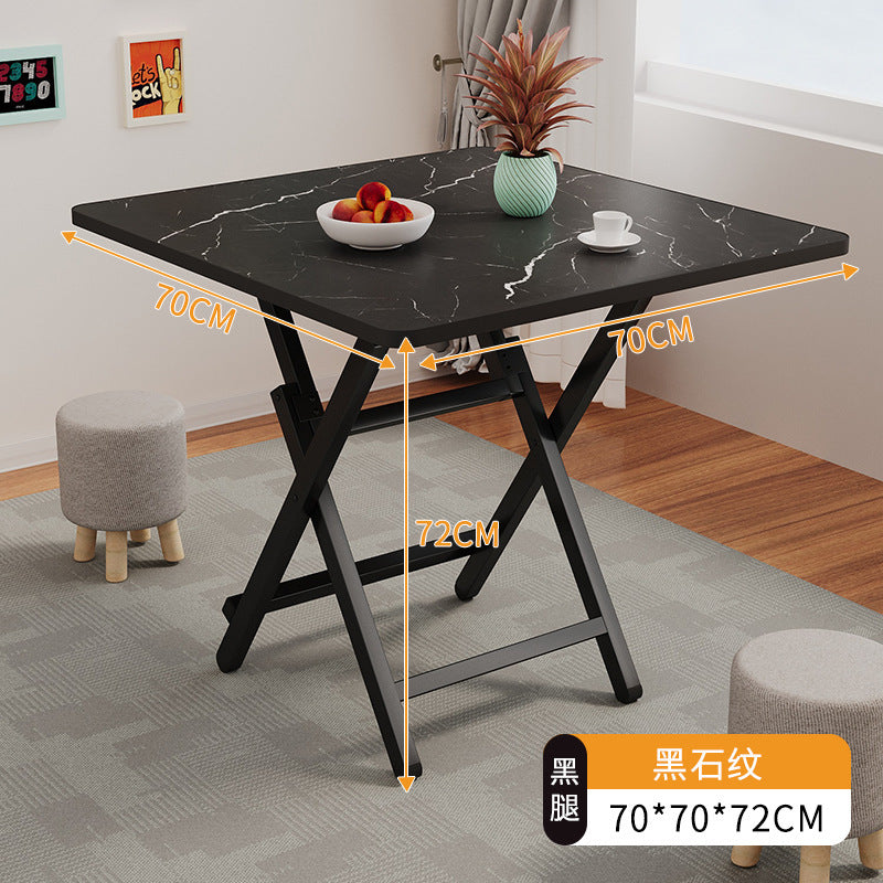 Foldable table dining table for home small table outdoor portable stall small apartment rental house simple dining square table