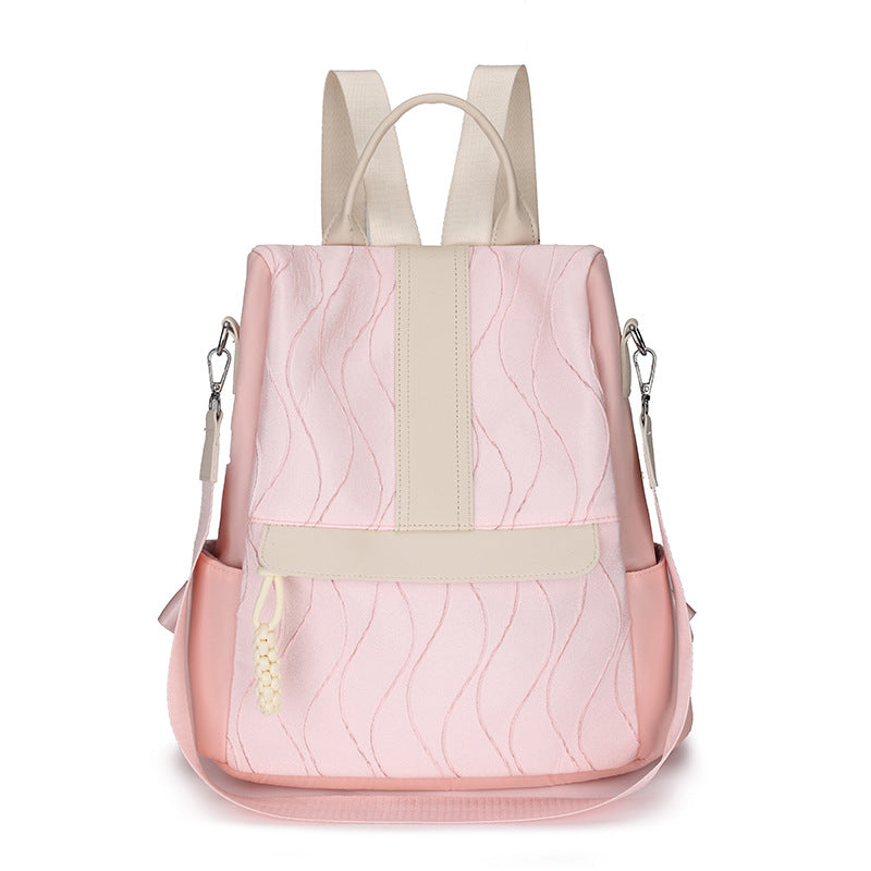 Spring and summer fashion trends Internet celebrities shake fast with the same real shot practical double shoulder shoulder backpack women's bag factory direct sales