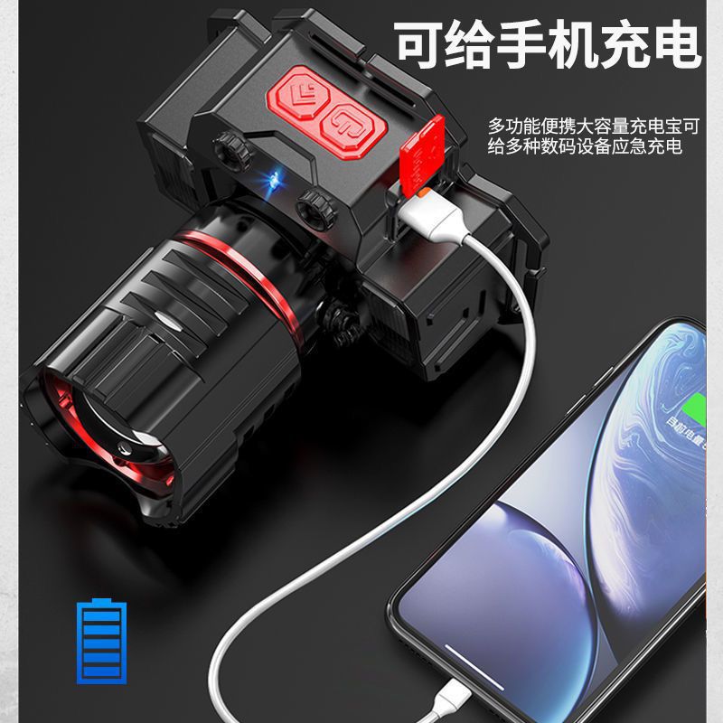 LED headlight super bright rechargeable head-mounted strong light induction special bright flashlight small portable night fishing