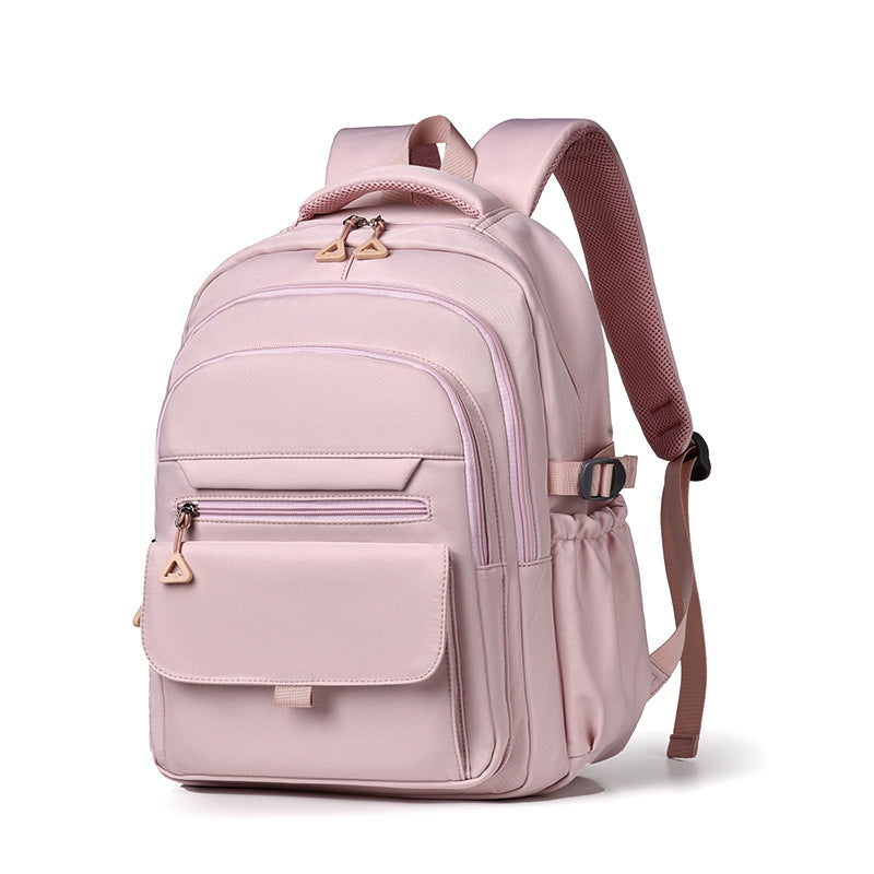 Processing custom shoulder women's bag 15.6 inch Oxford cloth anti-splashing water junior high school college student backpack leisure travel bag