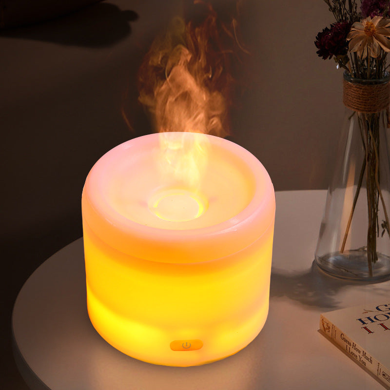 new colorful flame aroma diffuser, usb plug-in home silent humidifier, essential oil diffuser, fragrance machine