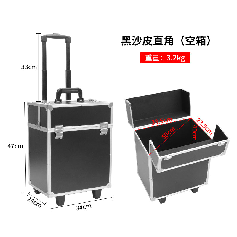 Haosen, cosmetic case, large capacity, trolley case with password lock, special storage toolbox for manicure embroiderers