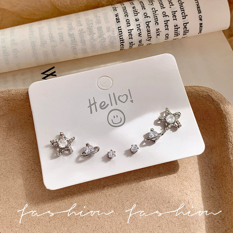 Spring break style white floral earrings - unique dopamine studs, niche design, versatile earrings