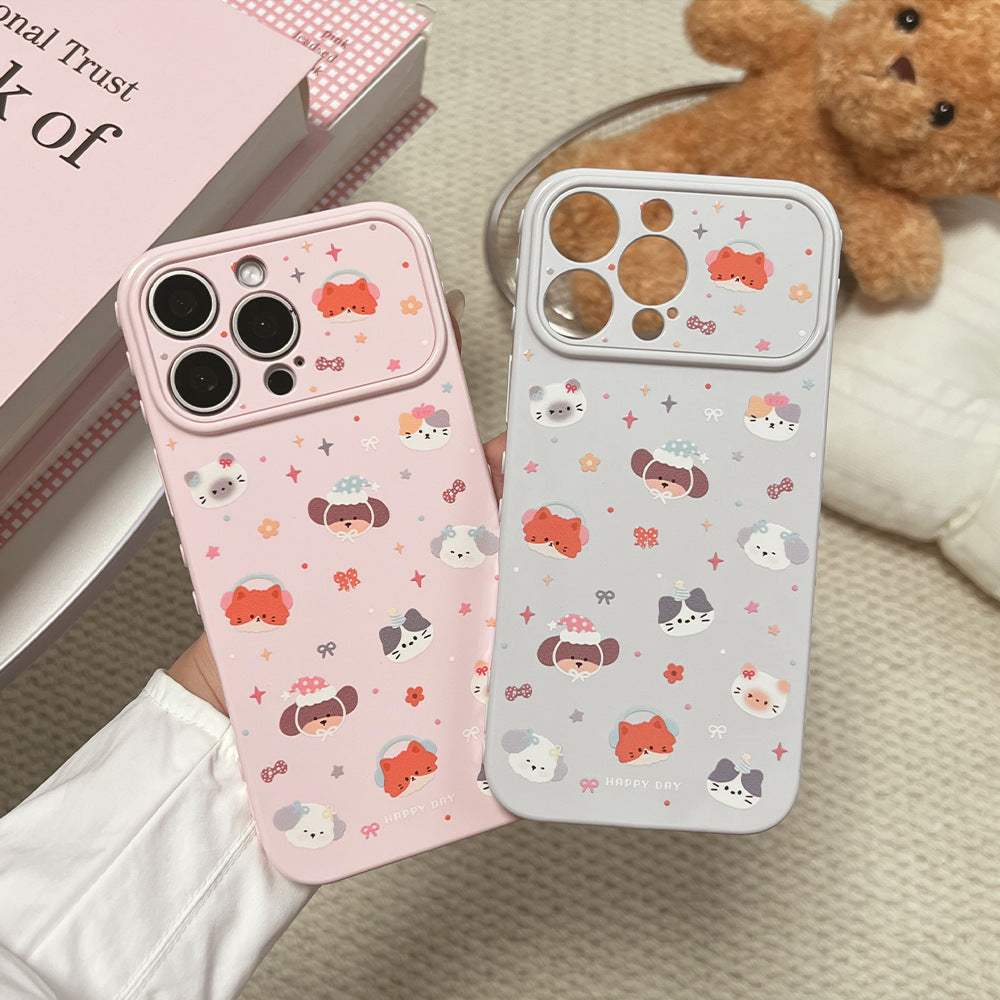 Full coverage cartoon animal design phone case for apple 17 pro max, cute and fun iphone 18 protective cover for 15