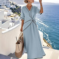 women's summer dress - polished bohemian style elegant maxi dress for cross-border e-commerce and workwear