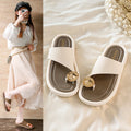 Frenchclassy sense slippers cover toe women's outwearfashionsummer round toe k-styleplaidflats beach sandals women's slippers