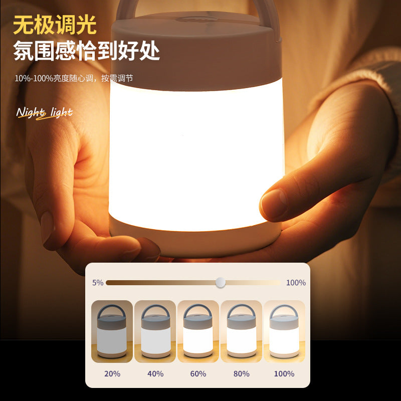 Rechargeable touch bedside night light - wireless, eye-caring, dorm room essential, baby feeding savior, nighttime toilet companion, tap-to-turn-on lamp