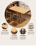 Commercial restaurant tables and chairs breakfast restaurant snack noodle shop long table milk tea barbecue restaurant one table four chairs combination dining chair