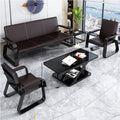 Office sofa and coffee table set - modern minimalist reception sofa for business meetings - 3-seater office sofa