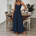 Fashion cross-border women's clothing  summernew arrival fashion waist elegant overalls suspender wide-leg jumpsuit