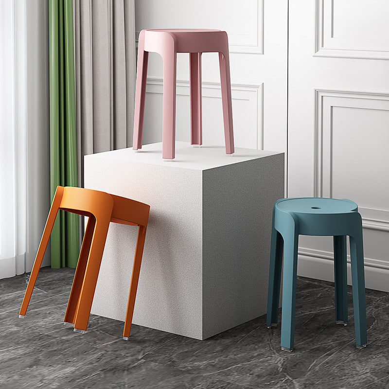 Scandinavian plastic chair thickenedfor home stool restaurant dining table chair casual desk study classy back chair bench