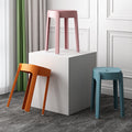 Scandinavian plastic chair thickenedfor home stool restaurant dining table chair casual desk study classy back chair bench