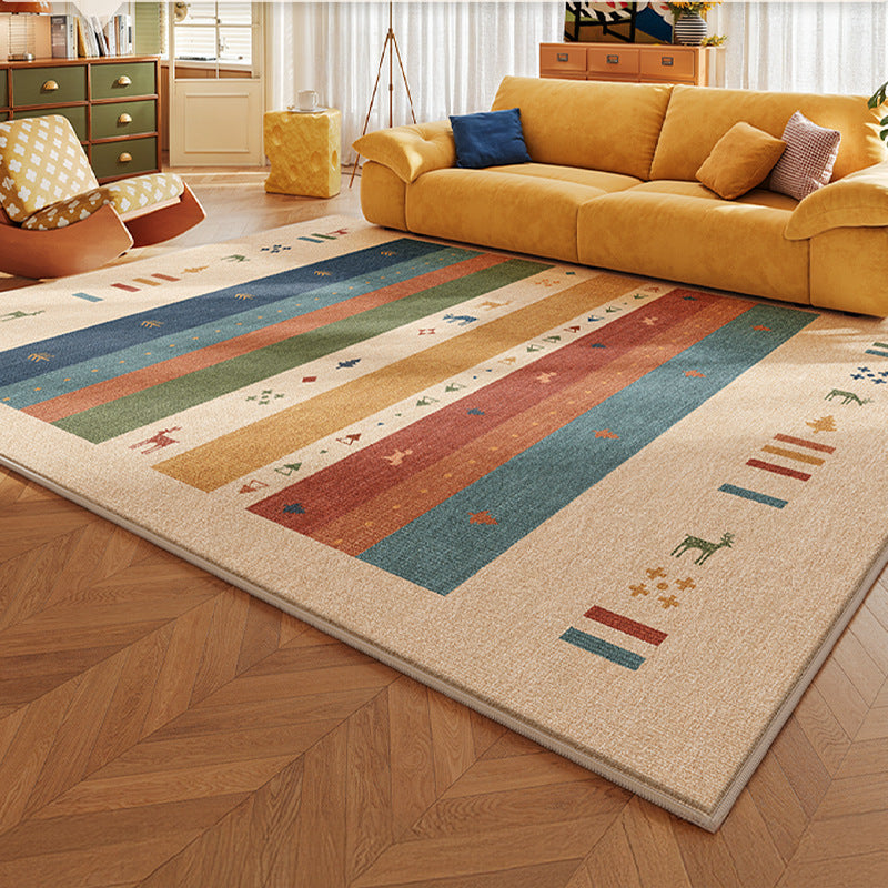 Retro dopamine carpet living room new arrival special-shaped medieval style stain-resistant and easy-care sofa bedroom floor mat non-slip