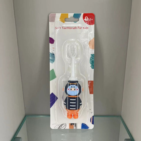 English suction card children's 10,000-bristled toothbrush, astronaut soft-bristled toothbrush 3-12 years old, child brushing soft-bristled mouth