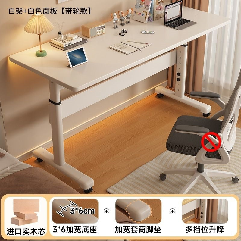 Adjustable height desk for home, student writing, and learning - compact desktop computer desk for small spaces, kids' height-adjustable study table, gaming desk