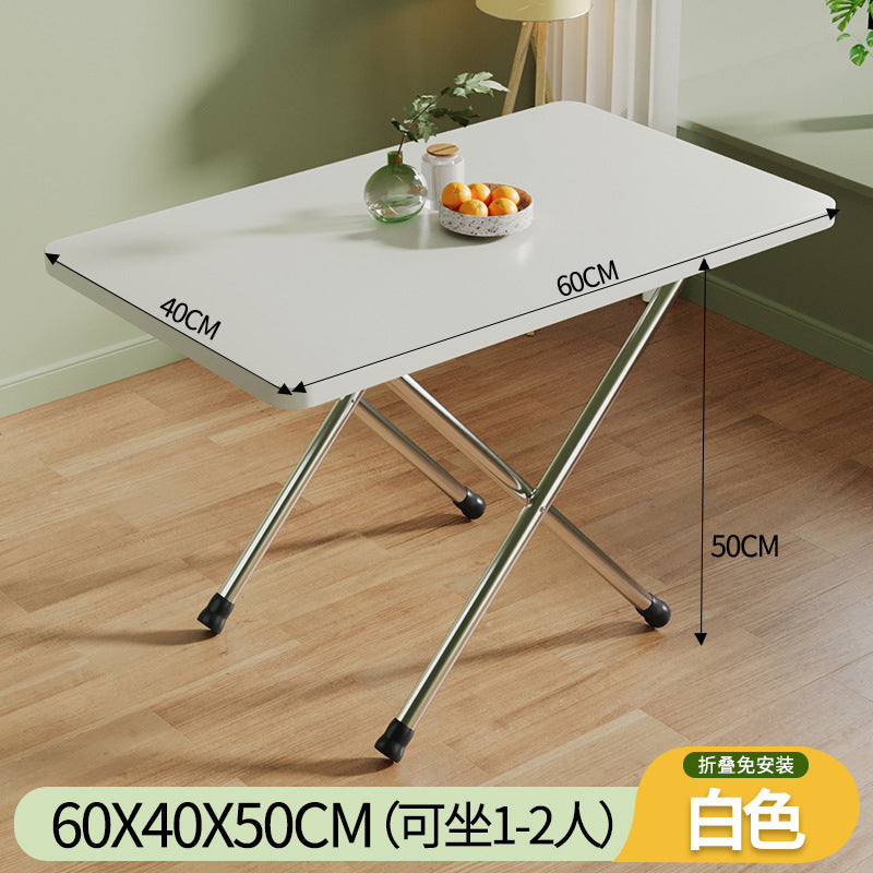 Small table, foldable table, dining table, for home rental house, simple dining table, outdoor portable rectangular stall table