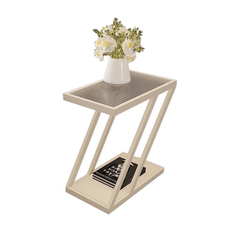 Extremely narrow bedside table casual bedroom bedside small slit storage rack accessible luxury sofa side table glass bedside table none