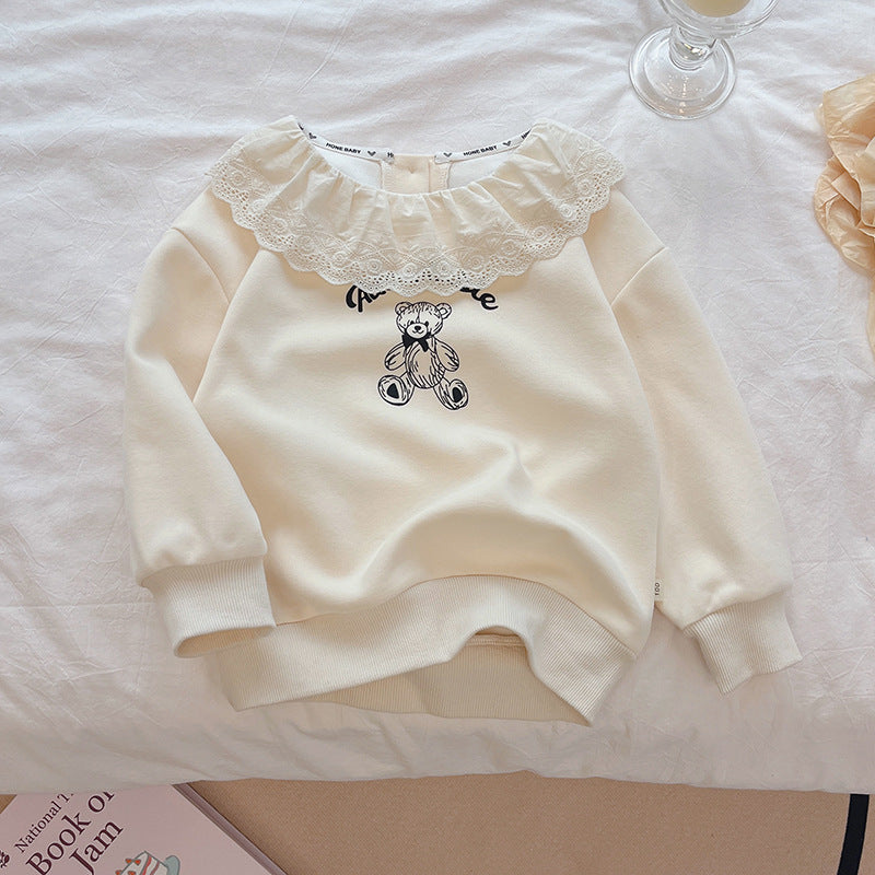 【sweatshirt collection】girls' sweatshirt - new spring/autumn cartoon long sleeve fashionable and stylish casual top for little girls