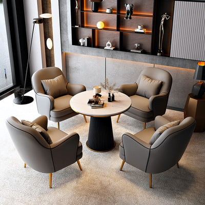 Single sofa for home living room small apartment casual chair sales department business negotiation hotel reception sofa chair