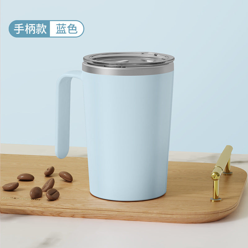 High-style 316 stainless steel insulated tumbler - dual-drink coffee mug, car-friendly ceramic liner, straw cup, minimalist gift cup