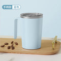 Coffee stirring cup - hands-free magnetic automatic coffee mixer - portable electric milk frother - stainless steel mug