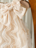 summer cross-border e-commerce 3d mesh wave patchwork a-line princess dress