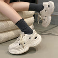 Women's clogs: 2025 new summer styles - breathable, versatile, chunky platform, height-boosting, dad shoes, sandals for women's outdoor wear