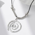 Beaded necklace wholesale cross-border high-end statement jewelry metal geometric threaded pendant designer clavicle chain for women