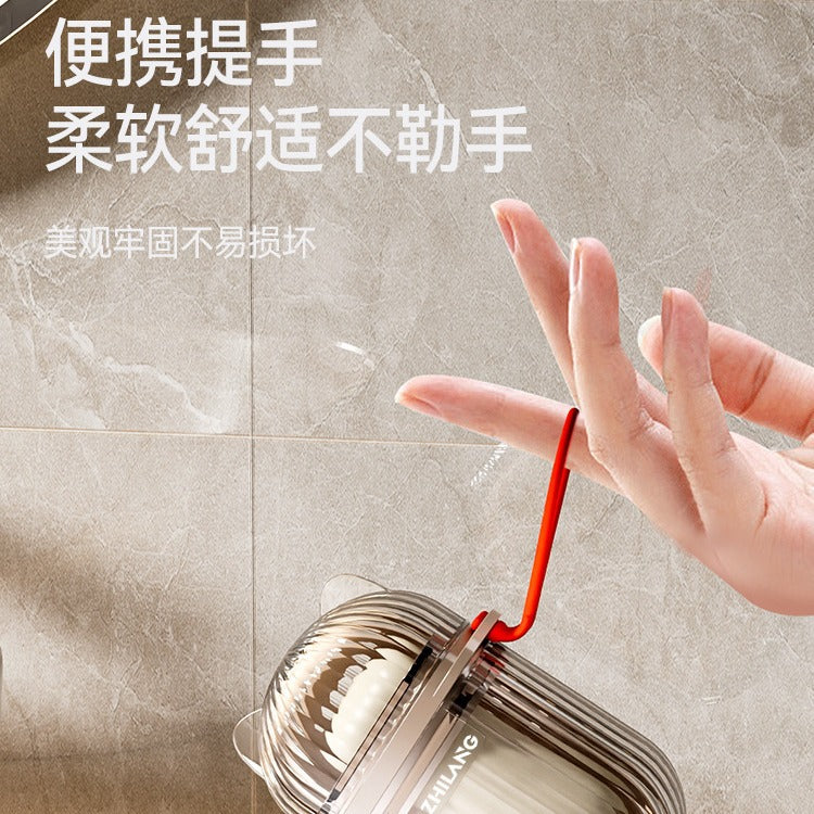Transparent light luxury premium soap dish - travel-friendly mini soap box with airtight lid and drainage