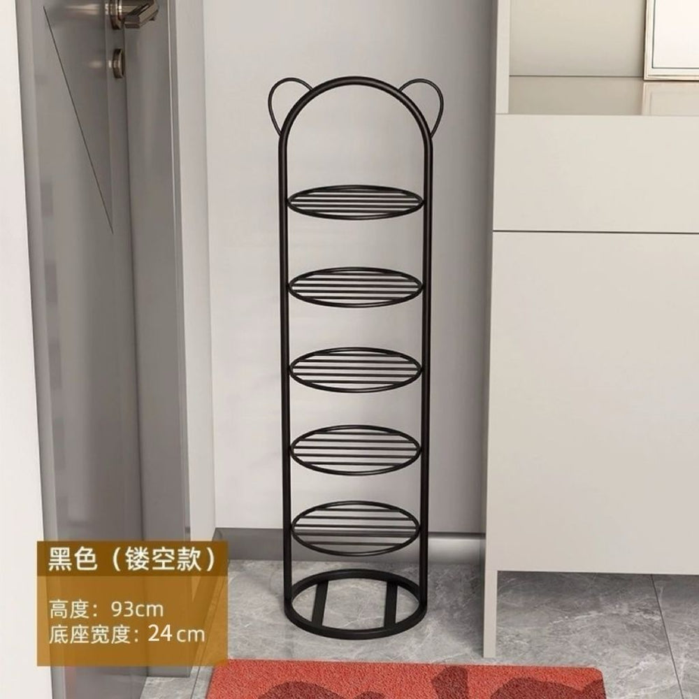Bear creative economical floor-standing iron shoe rack accessible luxury simple for home doorway multi-layer shoe rack casual shoe cabinet